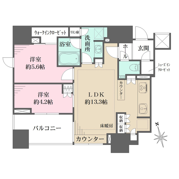 リビオレゾン新橋nexの間取図