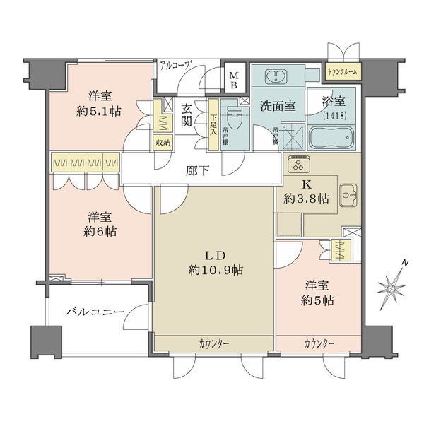 ファミール日本橋グランスイートプラザの間取図