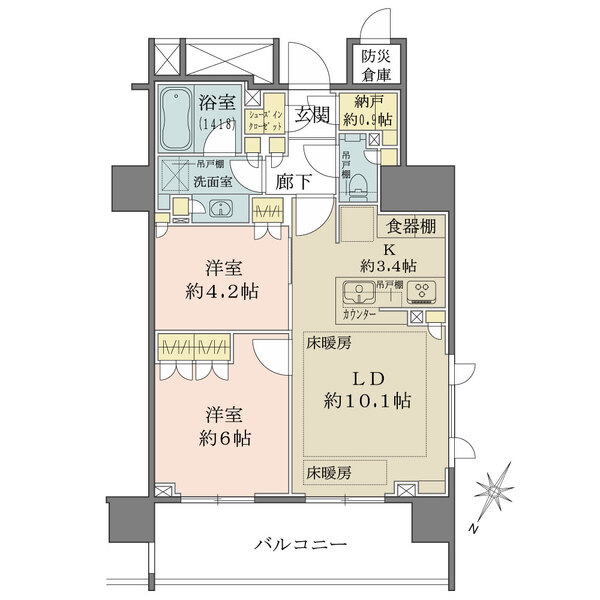 ザ・パークハウス日本橋浜町の間取図