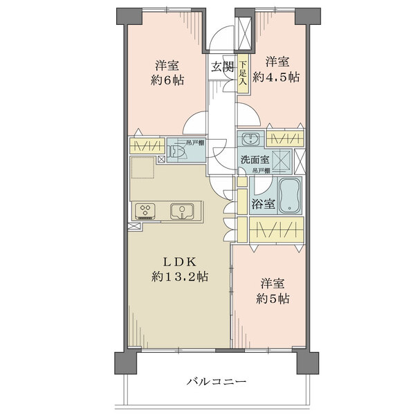 イーストパークス大島セントラルスクエアの間取図