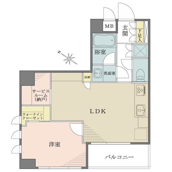 スタジオ・スクエア人形町の間取図