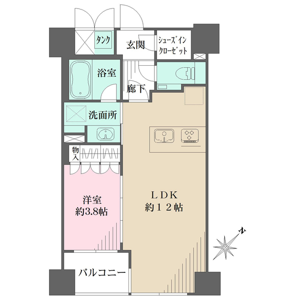 ロジュマンジャンティ人形町の間取図