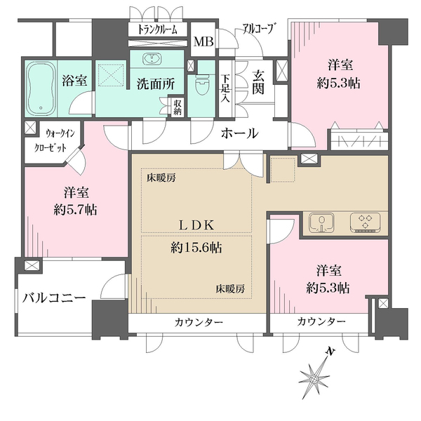 ファミール日本橋グランスイートプラザの間取図