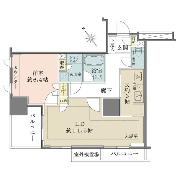 ファミール東銀座グランスイートタワーの間取図