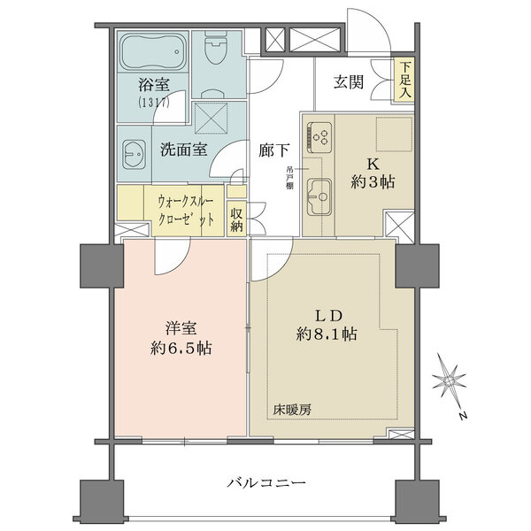 グランスイート明石町の間取図