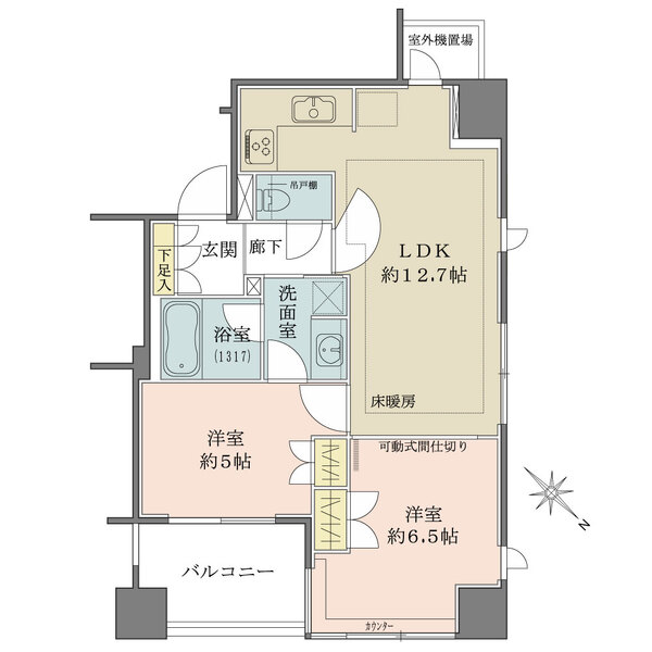 ファミールアクアージュの間取図