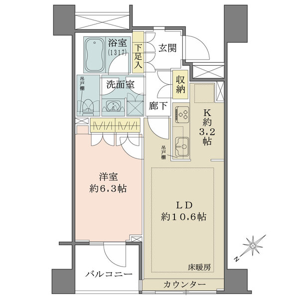 ハウスコート築地の間取図