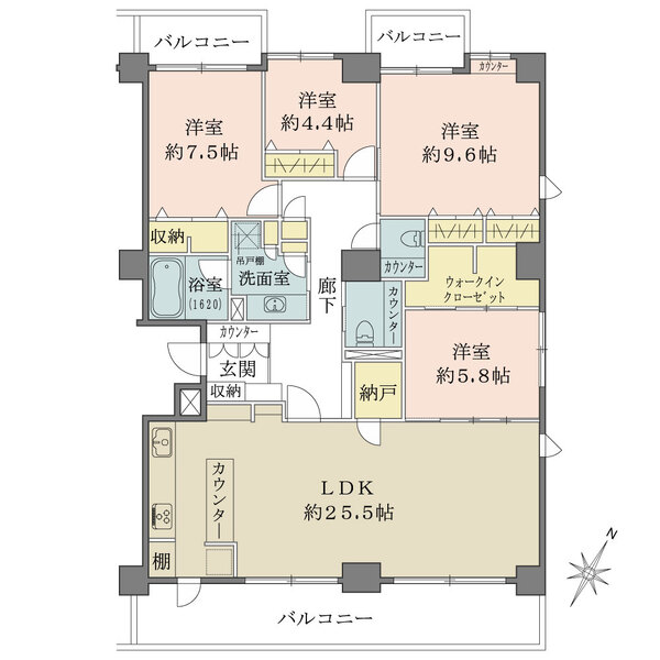 鎌倉雪ノ下ガーデンフラッツの間取図