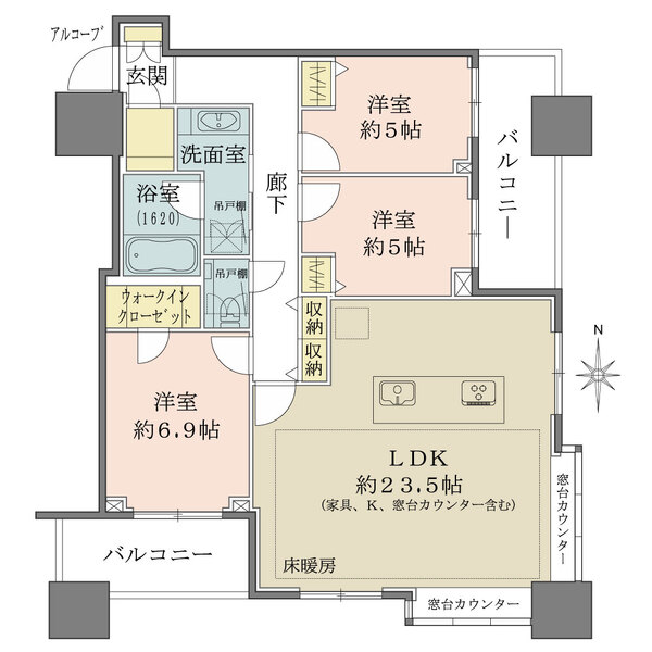 エクラスタワー武蔵小杉の間取図