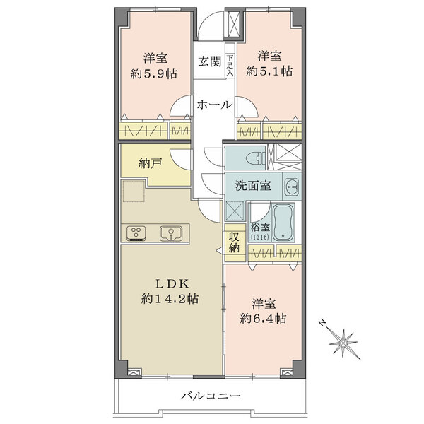 藤和鎌倉台コープの間取図
