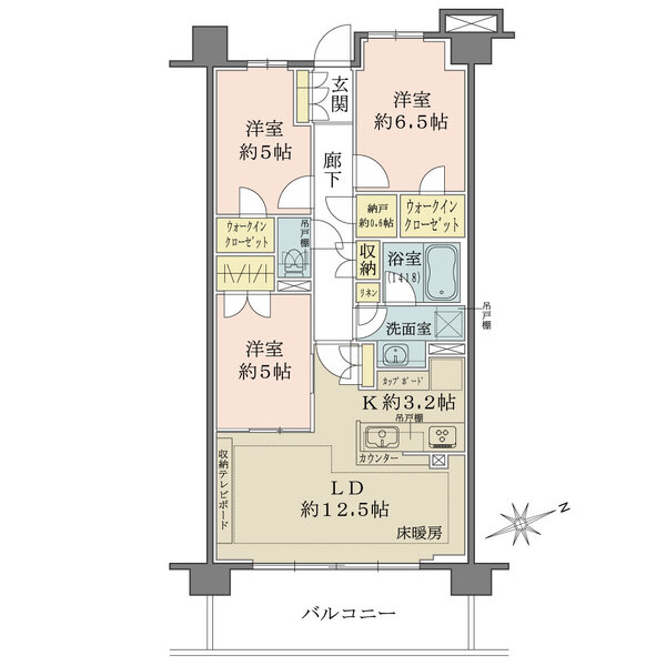 ザ・パークハウスオイコス鎌倉大船の間取図