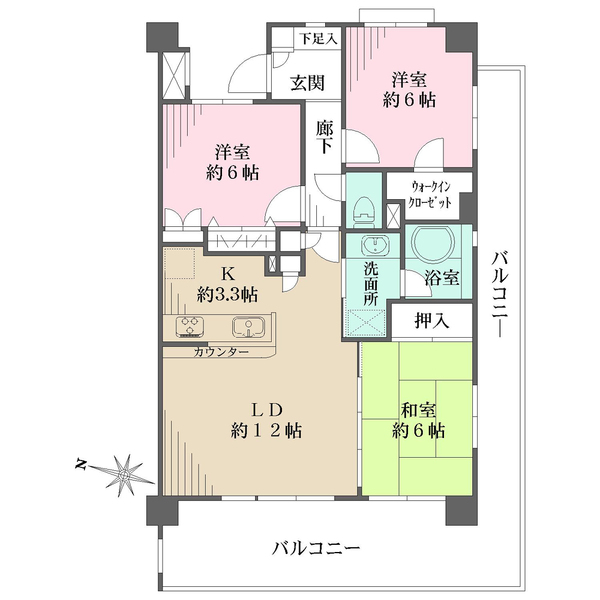 日神パレステージ三ツ池公園の間取図