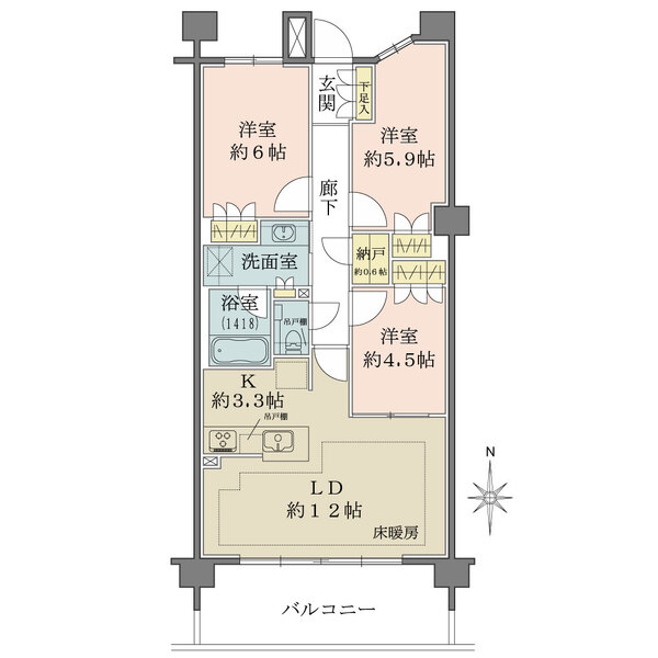 ウェリス茅ヶ崎東海岸南の間取図