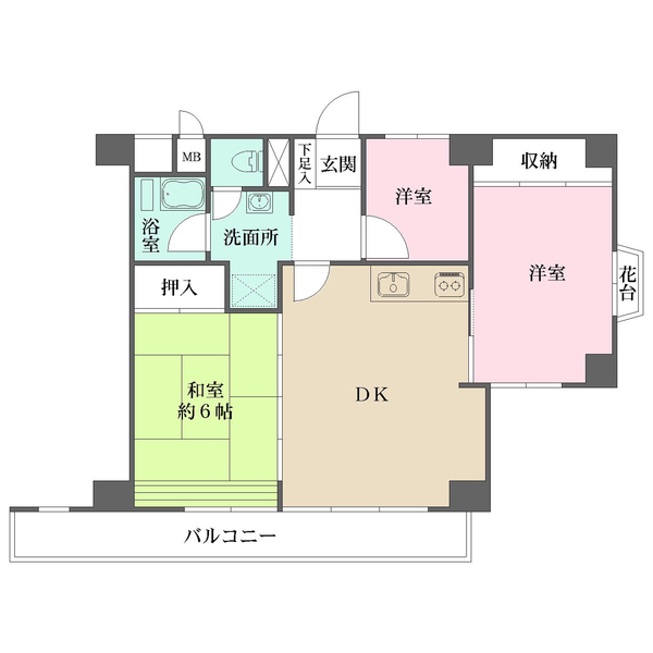藤和平塚コープの間取図