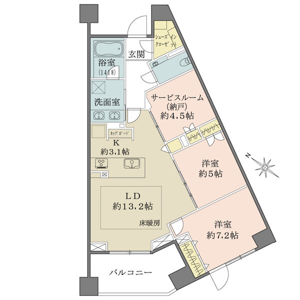パークハウス東中野リヴゴーシュの間取図