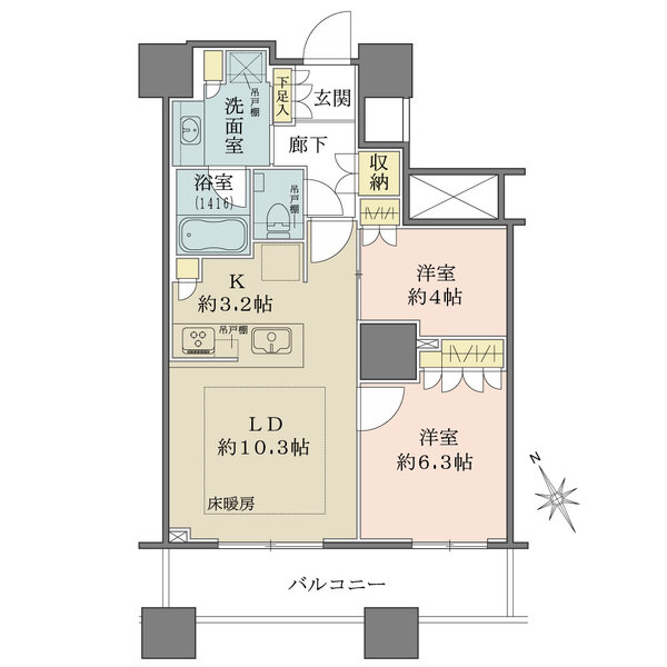 ザ・パークハウス西新宿タワー60の間取図