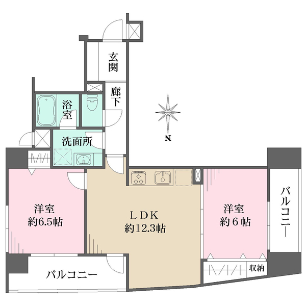 東中野テラスの間取図