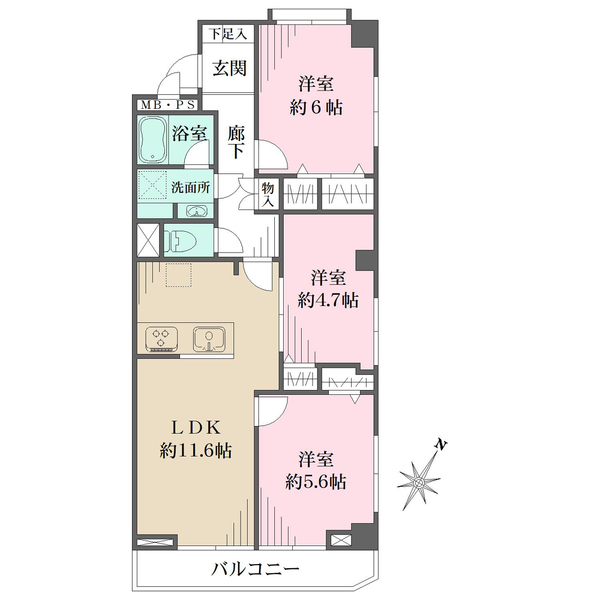 日興初台スカイマンションの間取図