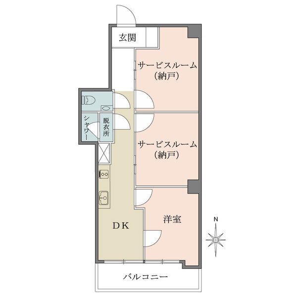 麻布霞町マンションの間取図