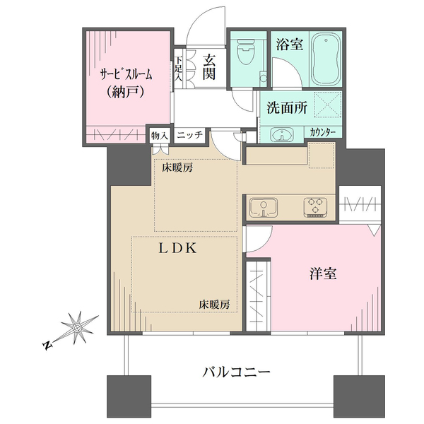 東京ツインパークス ライトウイングの間取図