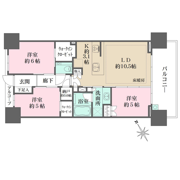シティハウス笹塚レジデンスの間取図