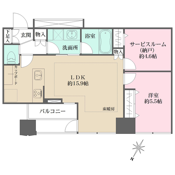 シティタワー新宿新都心の間取図