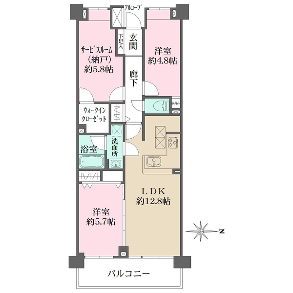クレストフォルム中野弥生町の間取図