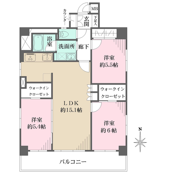 リモージュ南台の間取図