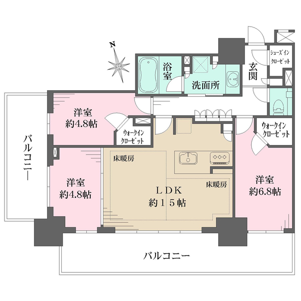 パークタワー西新宿エムズポートの間取図