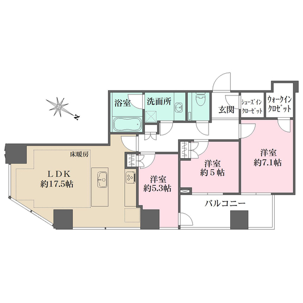 シティタワー新宿新都心の間取図
