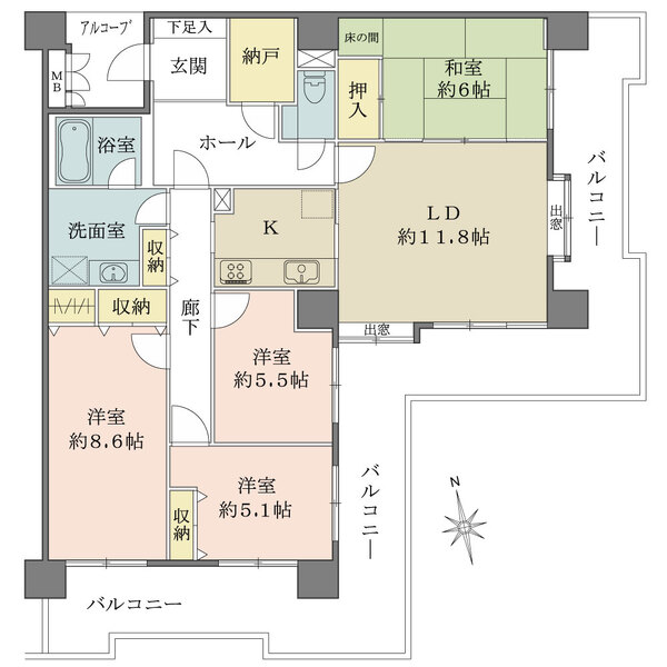 ネオハイツ深谷の間取図