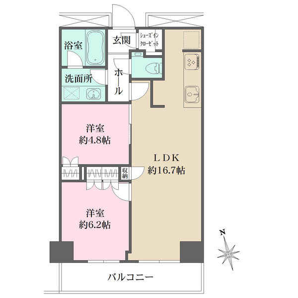 ザ・パークハウス新宿タワーの間取図