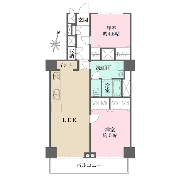 藤和東中野コープの間取図