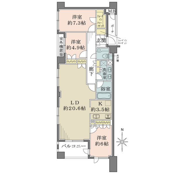 ファミールスクエア中野坂上の間取図