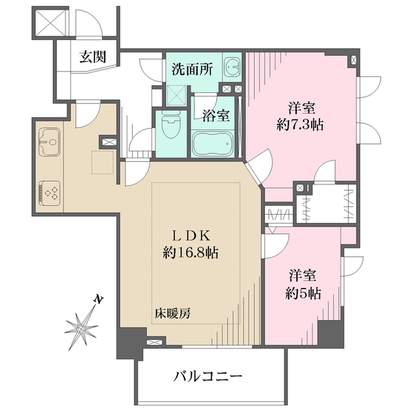 フィールM西新宿の間取図