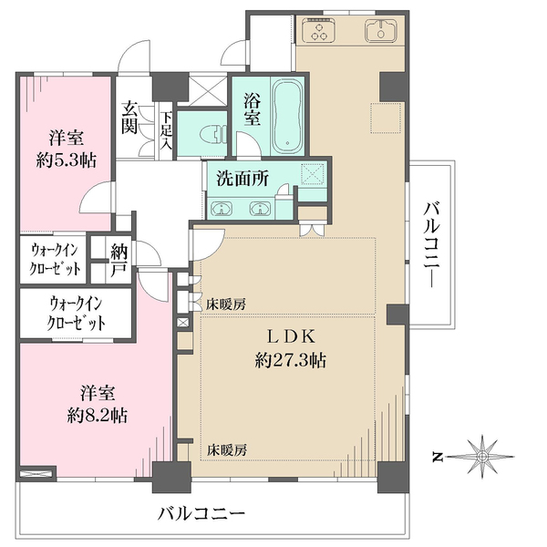 ハイネスロフティの間取図