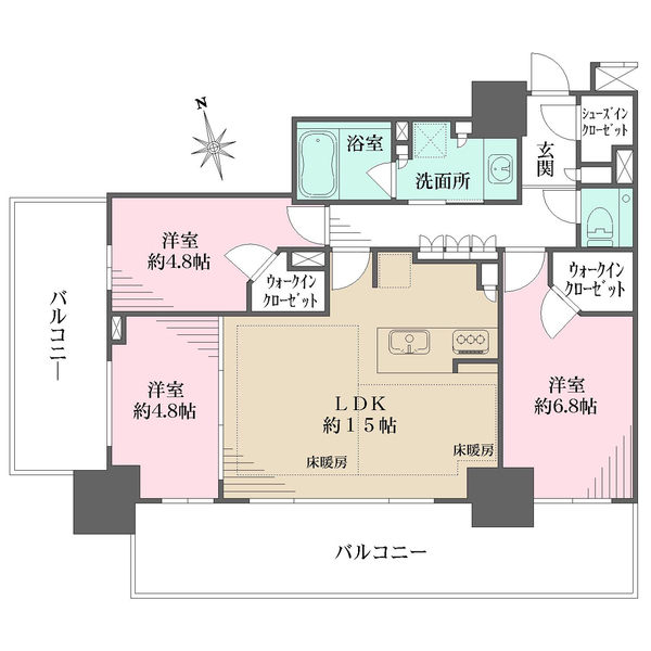 パークタワー西新宿エムズポートの間取図