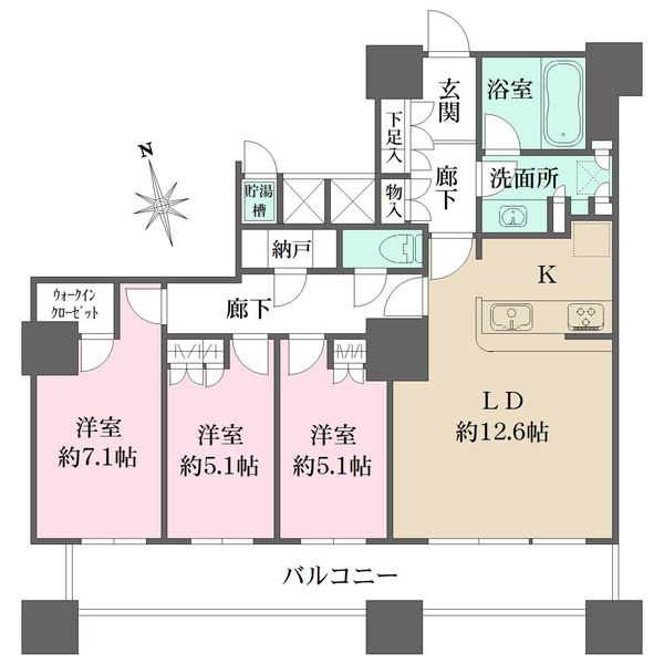 ザ・パークハウス西新宿タワー60medium物件間取図
