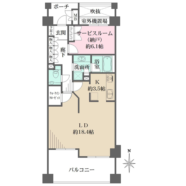 ファミールスクエア中野坂上の間取図