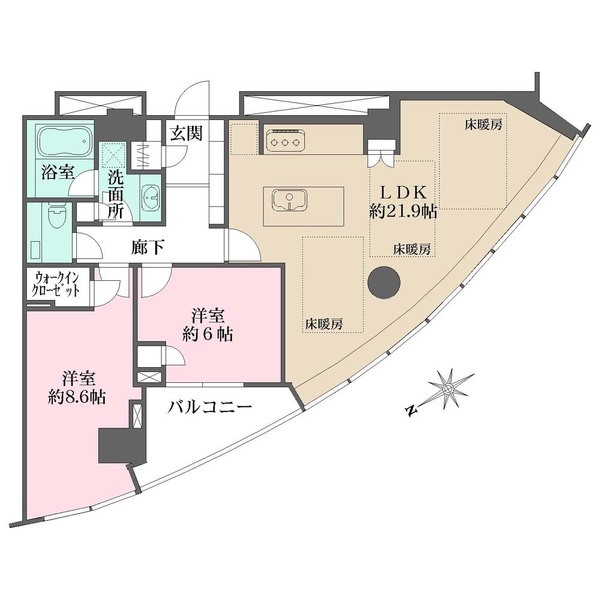 アトラスタワー西新宿の間取図