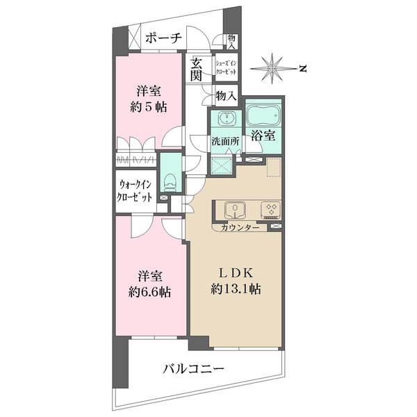 中野坂上パーク・ホームズの間取図