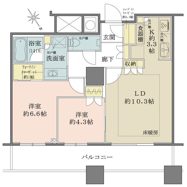 ザ・パークハウス西新宿タワー60の間取図