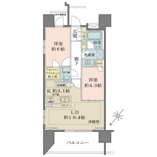 ザ・パークハウス赤坂レジデンスの間取図
