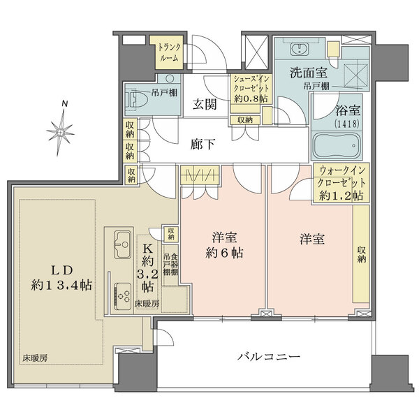 ザ・パークハウス白金二丁目タワーの間取図