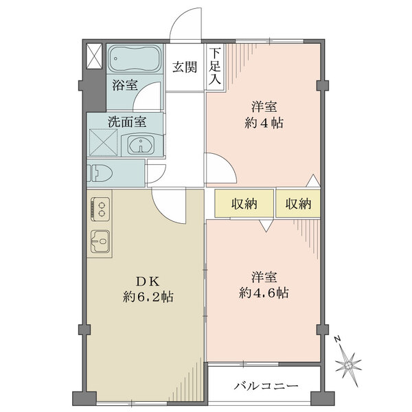 三田コーポラスの間取図