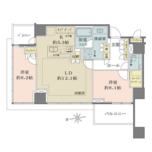クラッシィタワー新宿御苑の間取図