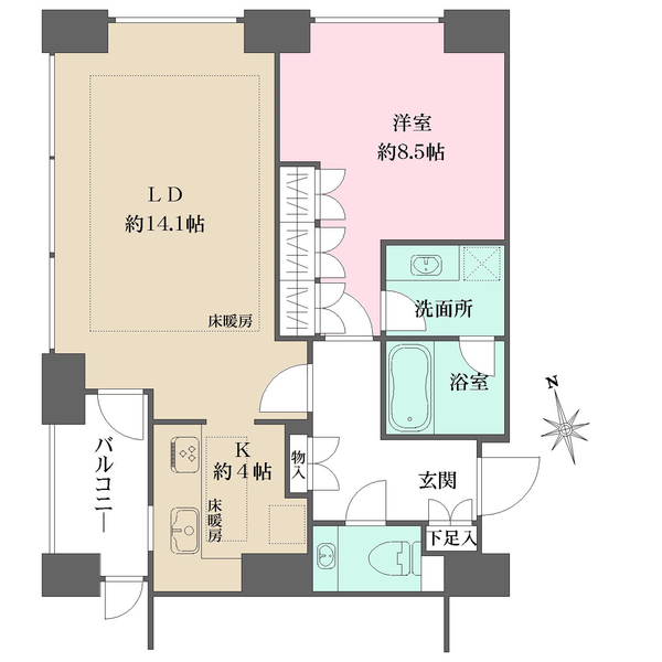 虎ノ門タワーズレジデンスの間取図