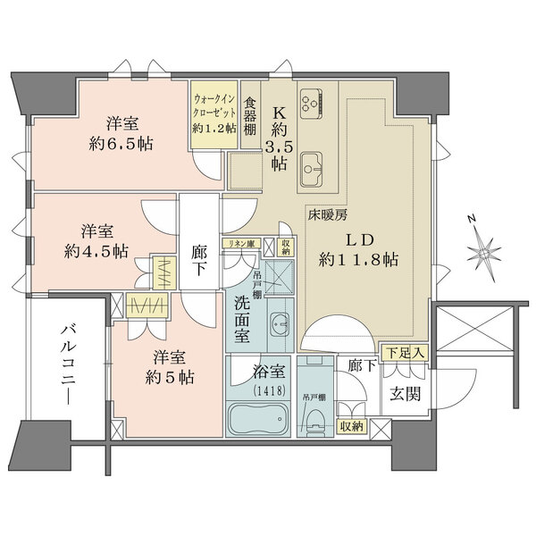ザ・パークハウス南麻布の間取図