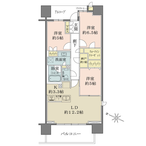 プラウド府中マークスの間取図