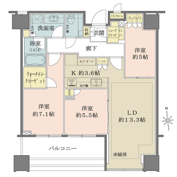 白金ザ・スカイの間取図